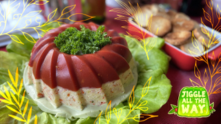 Give in to savory Jell-O molds. Make Krab Ribbon Salad.